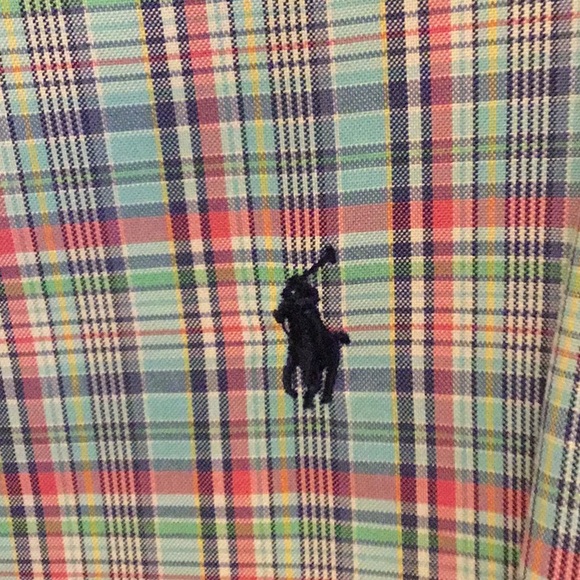 *EUC* Ralph Lauren light blue plaid button down. Size XL. - Picture 3 of 4